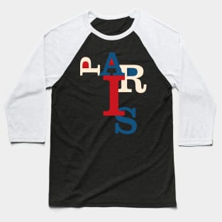 Paris Typo Baseball T-Shirt